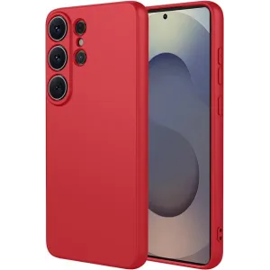 Coque arrière en silicone Phonesta Soft Silk pour Samsung Galaxy S26 Ultra - Rouge