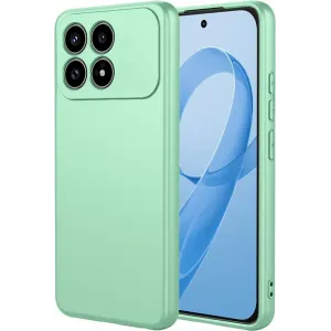 Coque arrière en silicone Phonesta Soft Silk pour Xiaomi Poco F8 Pro - Vert matcha