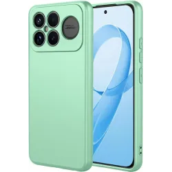 Coque arrière en silicone Phonesta Soft Silk pour Xiaomi Poco F8 Ultra - Vert matcha