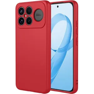Coque arrière en silicone Phonesta Soft Silk pour Xiaomi Poco F8 Ultra - Rouge