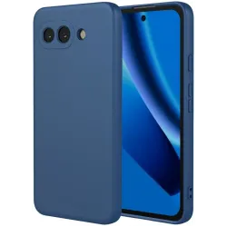 Coque arrière en silicone Phonesta Soft Silk pour Google Pixel 10a - Bleu foncé
