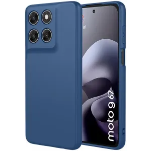 Coque arrière en silicone Phonesta Soft Silk pour Motorola Moto G67/G77 - Bleu foncé