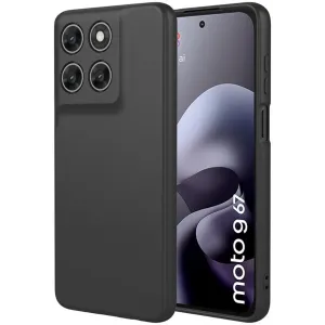 Coque arrière en silicone Phonesta Soft Silk pour Motorola Moto G67/G77 - Noir