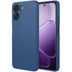 Coque arrière en silicone Phonesta Soft Silk pour Oppo A6x - Bleu foncé