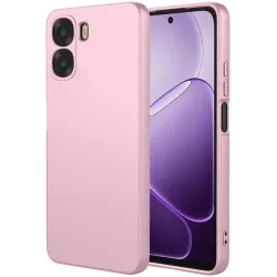 Coque arrière en silicone Phonesta Soft Silk pour Oppo A6x - Rose