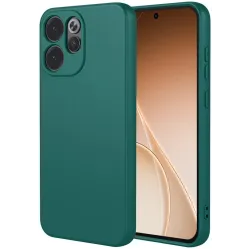 Coque arrière en silicone Phonesta Soft Silk pour Oppo Reno15 Pro Max - Vert foncé