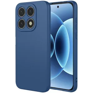 Coque arrière en silicone Phonesta Soft Silk pour Xiaomi 17 - Bleu foncé