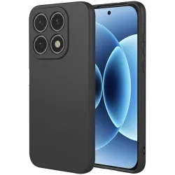 Coque arrière en silicone Phonesta Soft Silk pour Xiaomi 17 - Noir