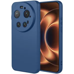 Coque arrière en silicone Phonesta Soft Silk pour Xiaomi 17 Ultra - Bleu foncé