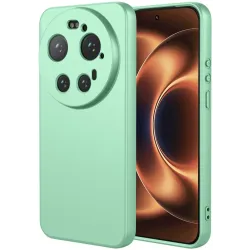 Coque arrière en silicone Phonesta Soft Silk pour Xiaomi 17 Ultra - Vert matcha