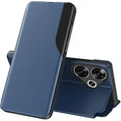 Coque à rabat Phonesta Smart Side View pour Xiaomi Poco F6 - Bleu