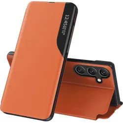 Coque à rabat Phonesta Smart Side View pour Samsung Galaxy A15 4G/5G - Orange