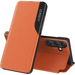Coque à rabat Phonesta Smart Side View pour Samsung Galaxy A35 - Orange