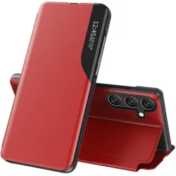 Coque à rabat Phonesta Smart Side View pour Samsung Galaxy A35 - Rouge