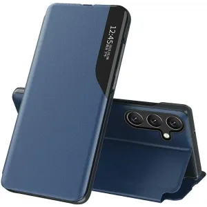 Coque à rabat Phonesta Smart Side View pour Samsung Galaxy S25 Plus/S24 Plus - Bleu