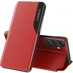 Coque à rabat Phonesta Smart Side View pour Samsung Galaxy A36/A56 - Rouge