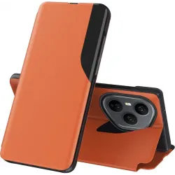 Coque à rabat Phonesta Smart Side View pour HONOR 400 Pro - Orange