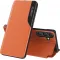 Coque à rabat Phonesta Smart Side View pour Samsung Galaxy S25 FE - Orange
