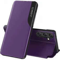 Coque à rabat Phonesta Smart Side View pour Samsung Galaxy S25 FE - Violet