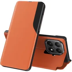 Coque à rabat Phonesta Smart Side View pour Xiaomi 15T Pro - Orange
