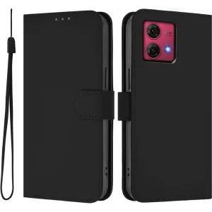 Coque portefeuille Phonesta Soft Skin pour Motorola Moto G84 - Noir