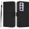 Coque portefeuille Phonesta Soft Skin pour Oppo Reno12 Pro - Noir