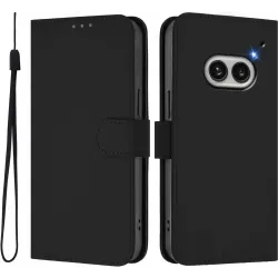 Coque portefeuille Phonesta Soft Skin pour Nothing Phone (2a) / (2a) Plus - Noir
