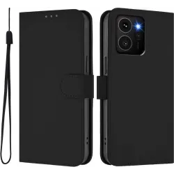 Coque portefeuille Phonesta Soft Skin pour HMD Skyline - Noir