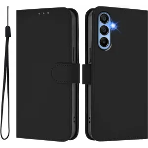 Coque portefeuille Phonesta Soft Skin pour Samsung Galaxy A15 4G/5G - Noir