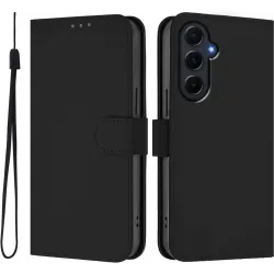 Coque portefeuille Phonesta Soft Skin pour Samsung Galaxy A55 - Noir