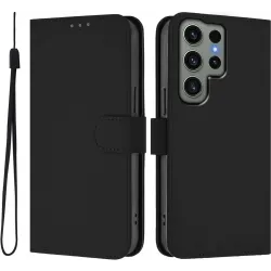 Coque portefeuille Phonesta Soft Skin pour Samsung Galaxy S23 Ultra - Noir