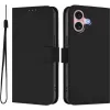 Coque portefeuille Phonesta Soft Skin pour Apple iPhone 16 - Noir