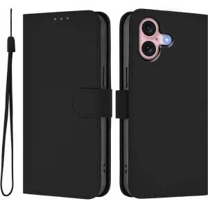 Coque portefeuille Phonesta Soft Skin pour Apple iPhone 16 - Noir