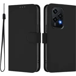 Coque portefeuille Phonesta Soft Skin pour HONOR 200 Lite - Noir