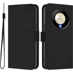 Coque portefeuille Phonesta Soft Skin pour HONOR X9b/Magic6 Lite - Noir