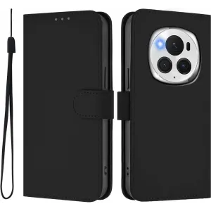 Coque portefeuille Phonesta Soft Skin pour HONOR Magic6 Pro - Noir