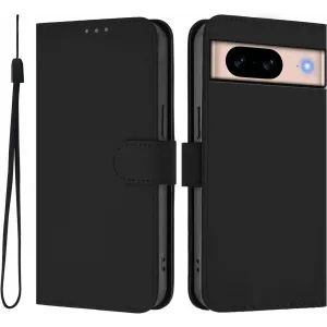 Coque portefeuille Phonesta Soft Skin pour Google Pixel 8a - Noir