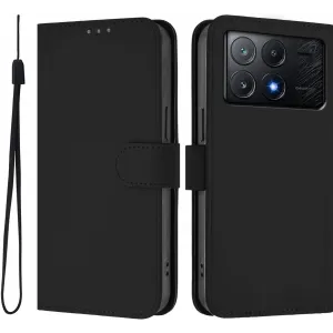 Coque portefeuille Phonesta Soft Skin pour Xiaomi Poco X6 Pro - Noir