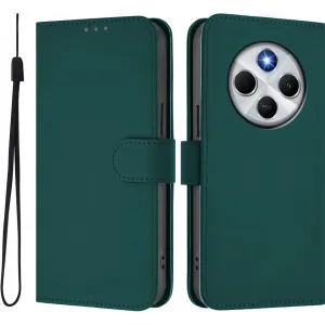 Coque portefeuille Phonesta Soft Skin pour Xiaomi Redmi 14C / Xiaomi Poco C75 - Vert foncé