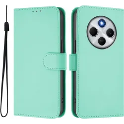 Coque portefeuille Phonesta Soft Skin pour Xiaomi Redmi 14C / Xiaomi Poco C75 - Vert menthe