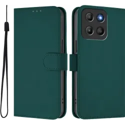 Coque portefeuille Phonesta Soft Skin pour Motorola Moto G17/G17 Power/G15/G15 Power - Vert foncé