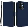 Coque portefeuille Phonesta Soft Skin pour Oppo Reno13 F 4G/5G / Reno13 FS 5G - Bleu foncé