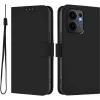 Coque portefeuille Phonesta Soft Skin pour Oppo Reno13 F 4G/5G / Reno13 FS 5G - Noir