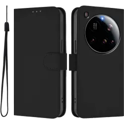 Coque portefeuille Phonesta Soft Skin pour Xiaomi 15 Ultra - Noir