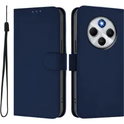 Coque portefeuille Phonesta Soft Skin pour Xiaomi Redmi 14C / Xiaomi Poco C75 - Bleu foncé