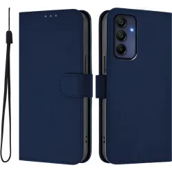 Coque portefeuille Phonesta Soft Skin pour Samsung Galaxy A16 - Bleu foncé