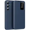 Coque portefeuille Phonesta Smart Window pour Samsung Galaxy S25 Plus - Bleu foncé