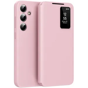 Coque portefeuille Phonesta Smart Window pour Samsung Galaxy S25 Plus - Rose