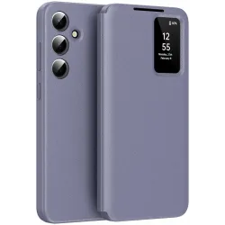 Coque portefeuille Phonesta Smart Window pour Samsung Galaxy S24 FE - Violet