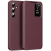 Coque portefeuille Phonesta Smart Window pour Samsung Galaxy A36/A56 - Bordeaux